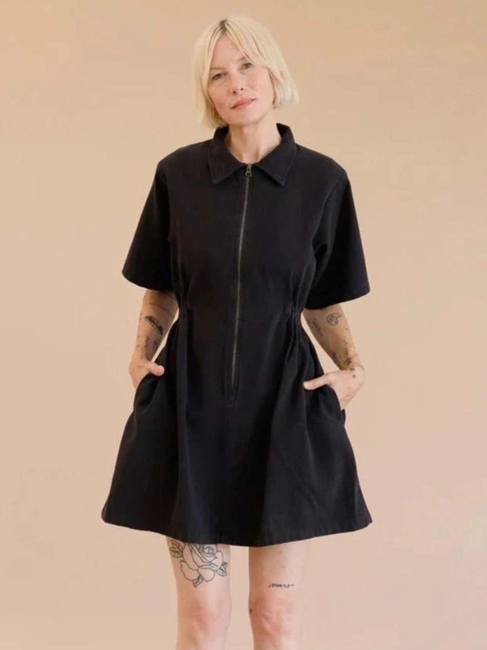 Noble Utility Dress in Ash, size L
